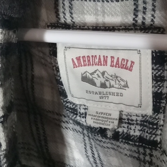 American eagle flannel hooded crop top Y2k - Picture 3 of 6